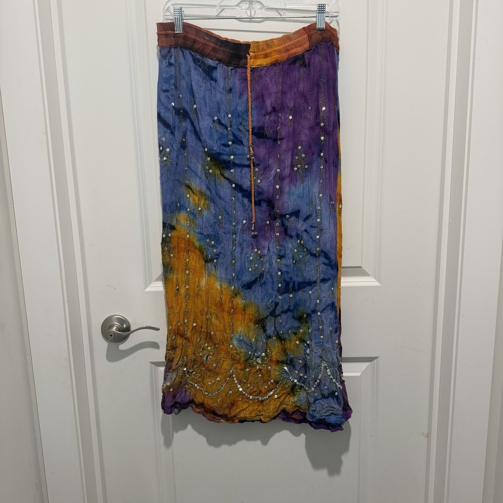 Tribal Indian Rayon‎ Boho Skirt For Women Hippie Ethnic Bohemian Free Size